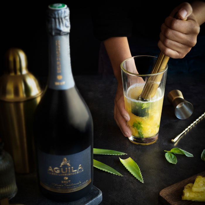 Aguila Brut cocktail